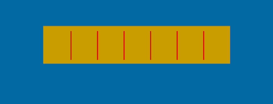 Close-up of a bar scribed for chip singulation