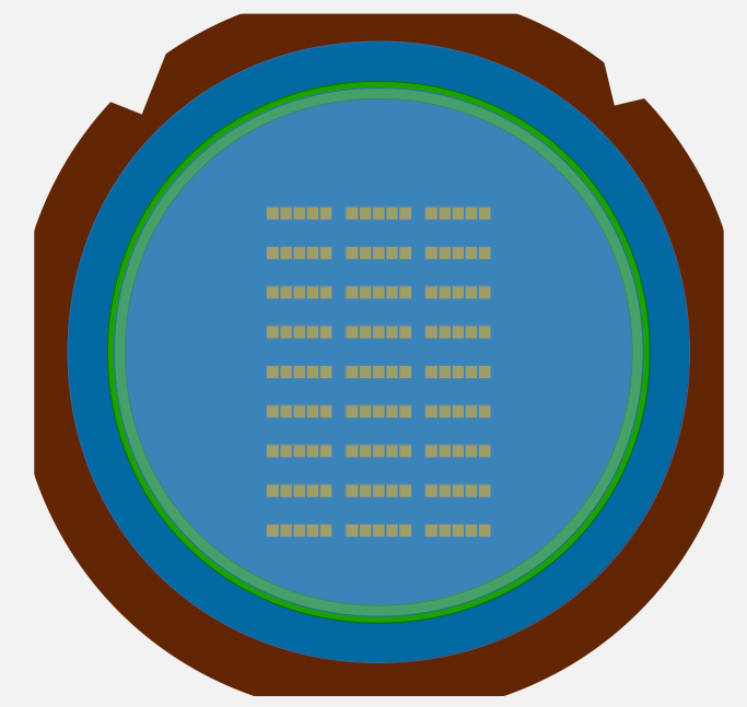 Expansion of tape after breaking the laser bars into chips