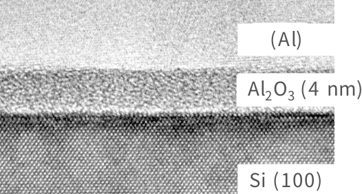 Cross sectional TEM image of an Al2O3 film